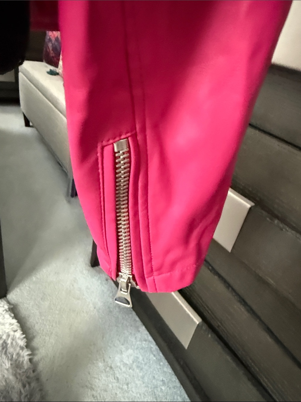 torrid Hot Pink Leather Moto Jacket - Picture 4 of 7